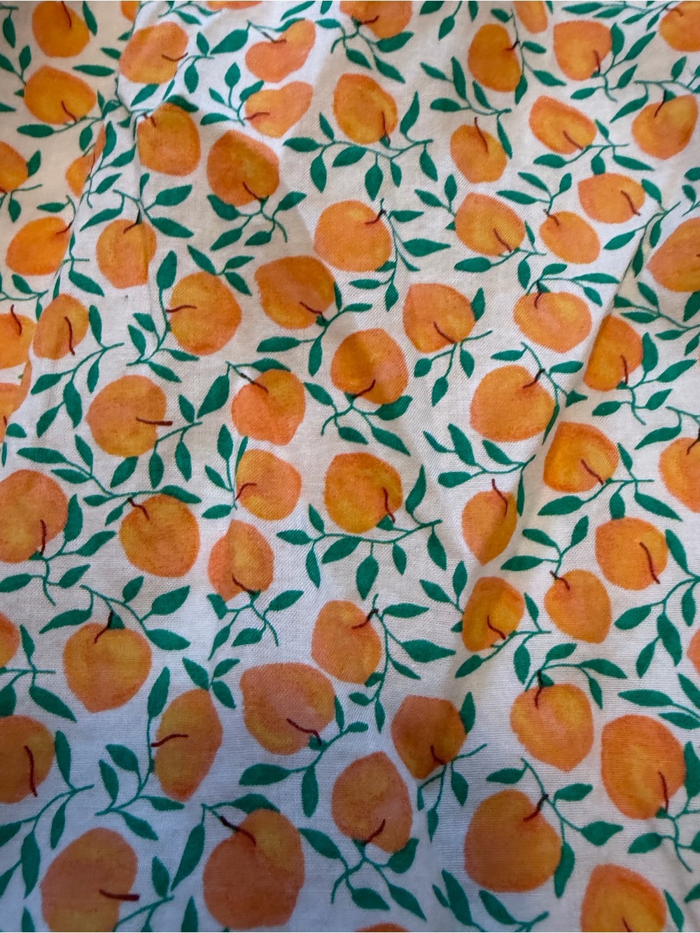 Crewcuts girls size 8 orange print smocked tiered full skirt summer midi dress - Picture 3 of 7